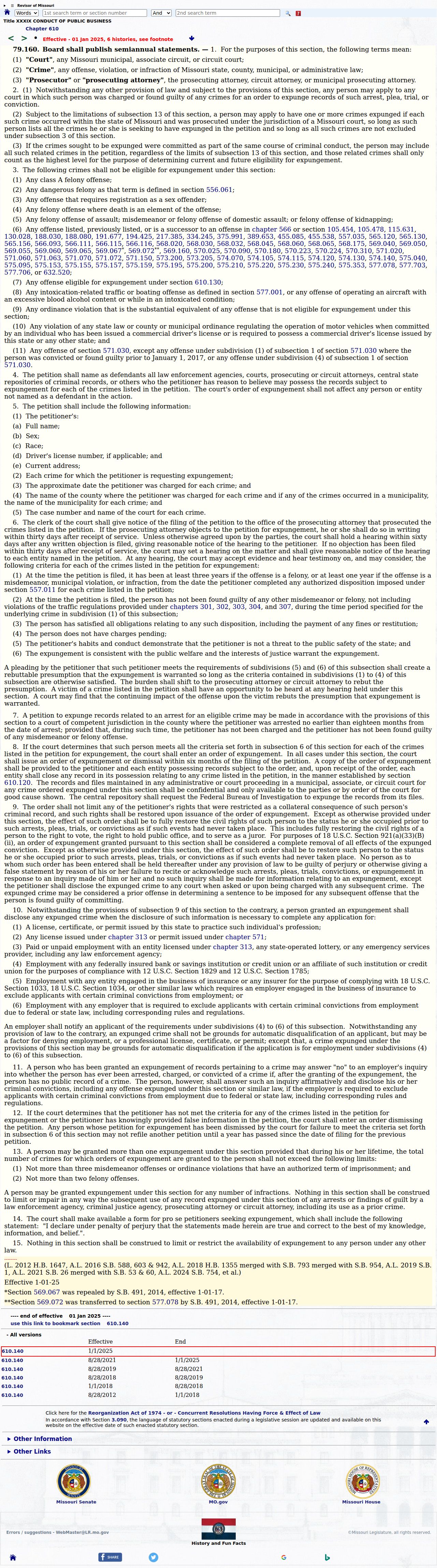 Daviess County criminal docket reference for expunged court records