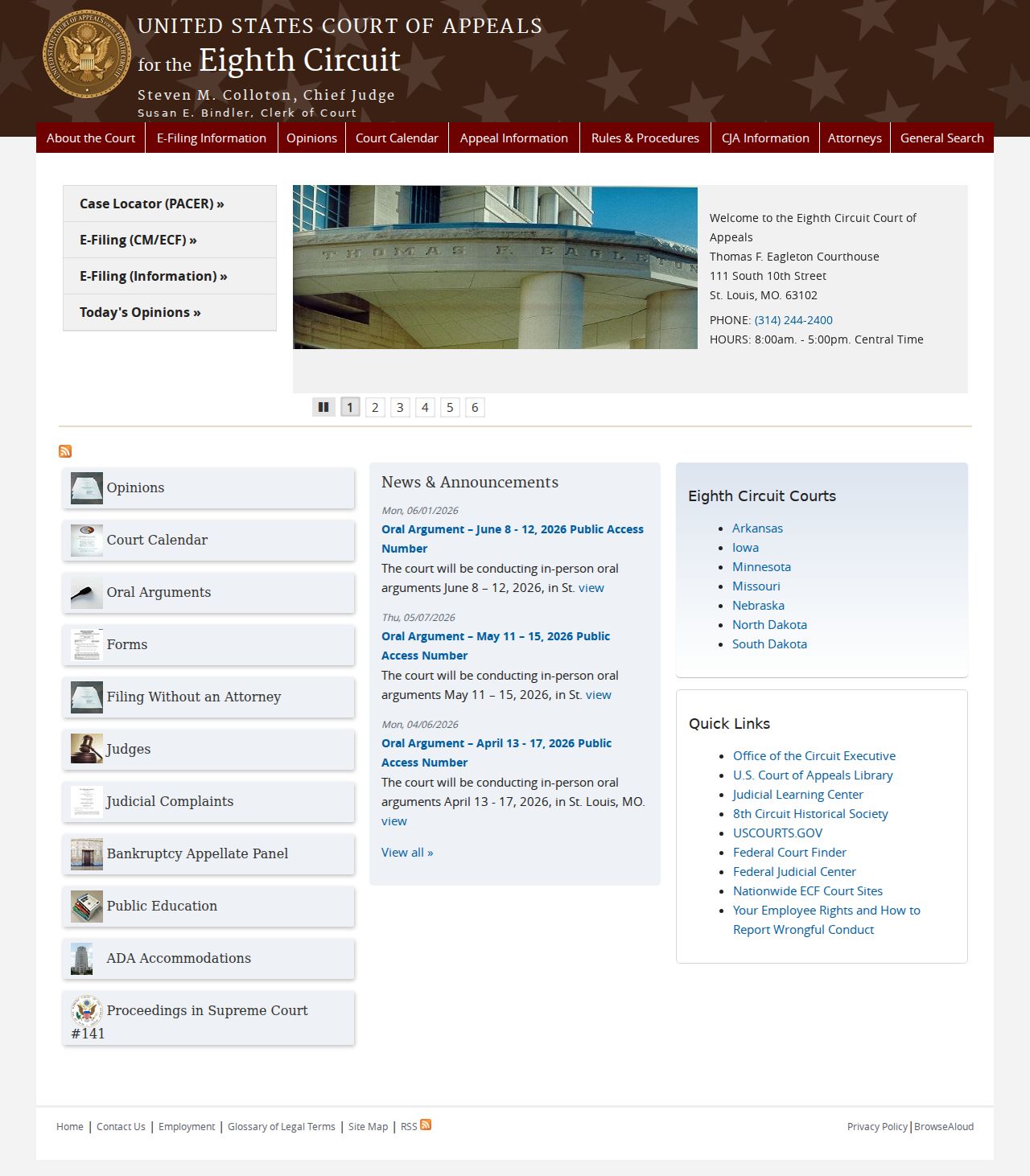 Winston court docket Eighth Circuit federal record source